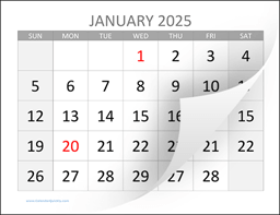 large 2025 calendar with holidays