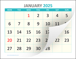 large monday printable 2025 calendar