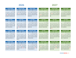 2026 2027 calendar