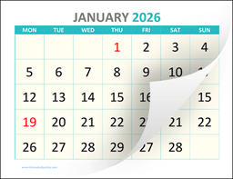 large monday printable 2026 calendar