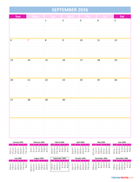 september calendar 2026 vertical